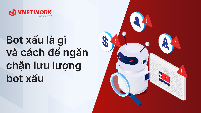 Minh họa các biện pháp bảo vệ doanh nghiệp khỏi bot độc hại, ví dụ: tường lửa, giám sát lưu lượng, captcha